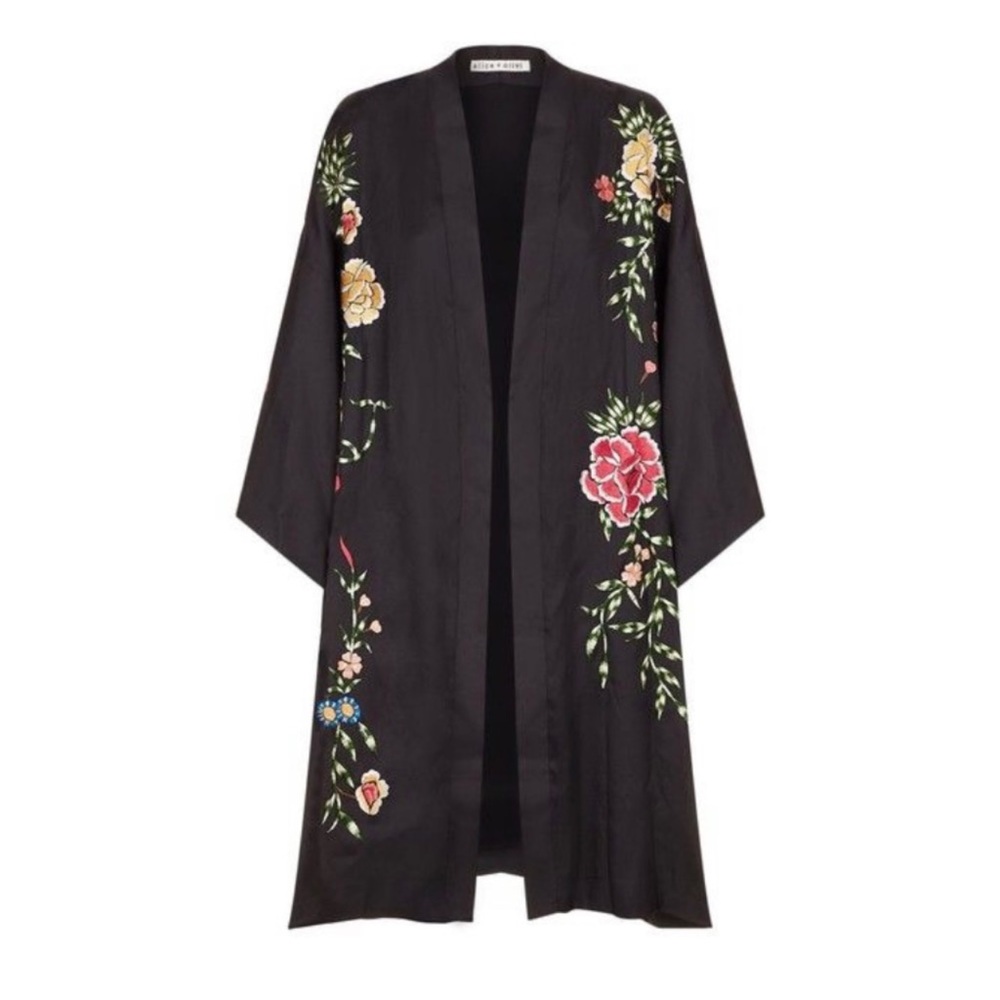 NWOT Alice & Olivia Lupe Embroidered Long Kimono Size M/L - Picture 3 of 12